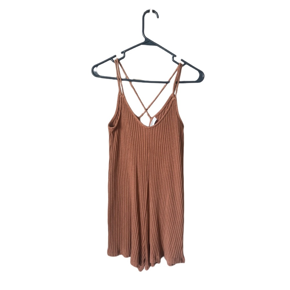NWOT Brown Sweater Romper